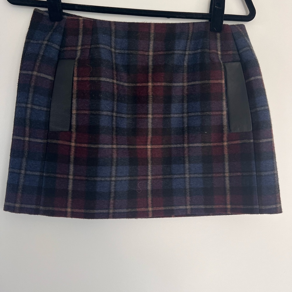 Maje wool plaid mini skirt fr 38 us 6